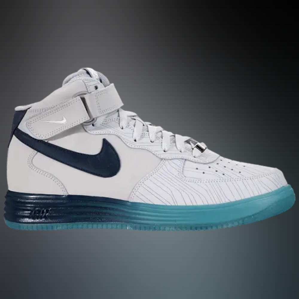 Lunar Force 1 Mid Leather 'Pure Platinum Squadron Blue'
